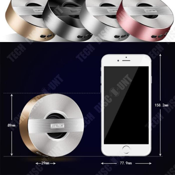 TD® Trådlös Bluetooth-högtalare Bärbar Högtalare Stereotelefon Bil Subwoofer Handsfree Ergonomisk Kompakt Design Svart