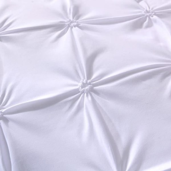 Sängkläder - Vit - 220 x 240 cm - 100% polyester mikrofiber - Ingen pilling - Ingen blekning Vit