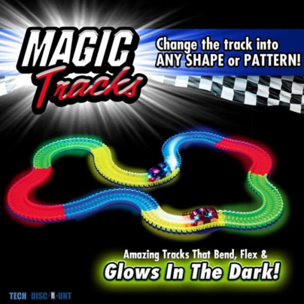 INN® Toy Car Luminous Race Track Set Race Tracks Flexibelt kretsspel Elektriskt tågspel Lekfullt Interaktivt lärande