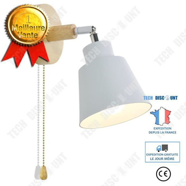 TD® Senglampe Lampe til spisestue nordisk Glidermodel hvid (lyskilde ikke inkluderet)