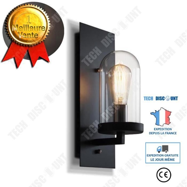 TD® Retro kreativ industrivæg lampe seng bord altan gang i smedet jern nostalgisk bar café lampe