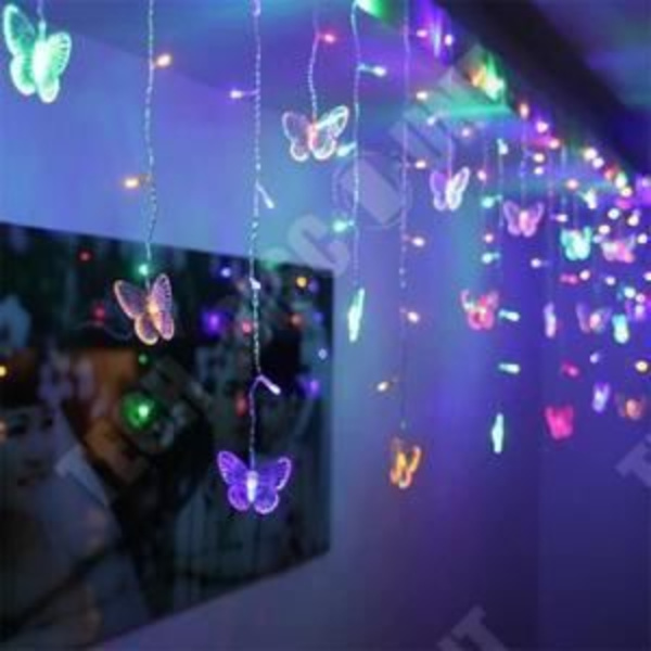TD® 4m Monivärinen Perhosvalosarjat LED Taianomainen valaistus Koristevalot Verhovalot festivaaleille Jouluun