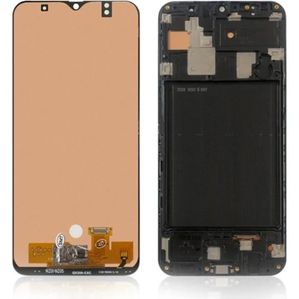Älypuhelimen näyttö - TD® - Galaxy A50 (A505) - Karkaistu lasi 9H - Musta - Työkalusarja mukana Svart