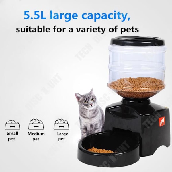 TD® kibble skål för hund katt husdjur automatisk mat stor transportabel lätt plastskål