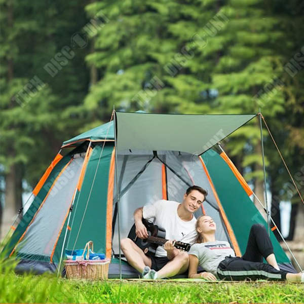 TD® Campingtelt 240*240*155CM Hurtig åbning, fuld automatisk Vandtæt mod sol og regn Fire-sidet telt