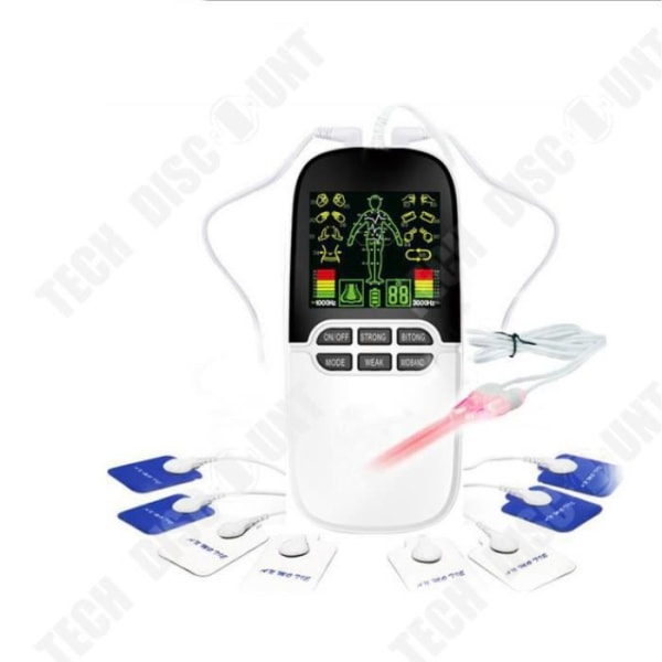 TD® Mode 8, digital massage device with LCD display, is a green anti-pain muscle massager.