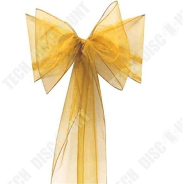 Organza Band - TD® - 100 st - 18x275 cm - Guld Färg - Bröllopsdekoration Guld