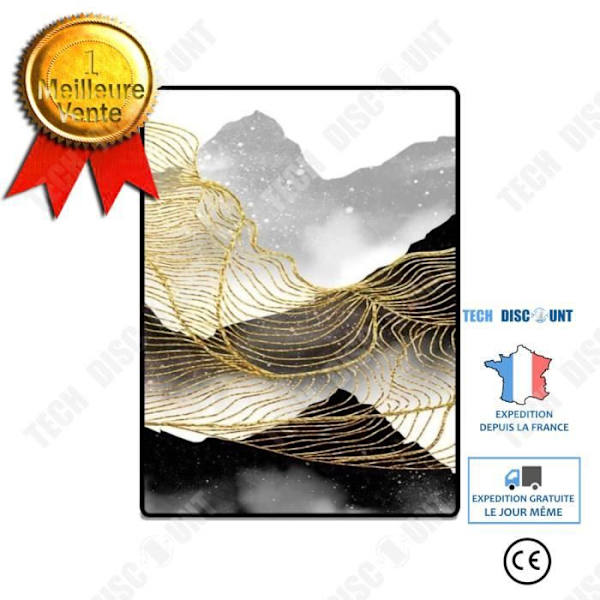 TD® Kulta keltainen abstrakti uusi kiinalainen muste makuuhuoneen olohuoneen matto -150x200cm