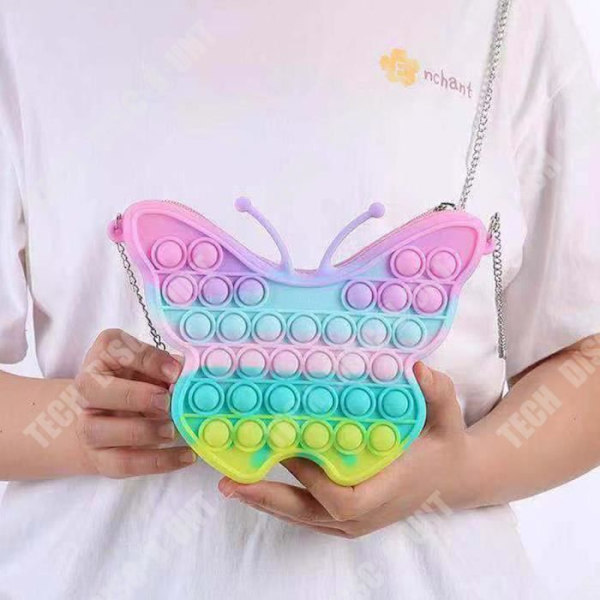 TD® Rongeur Pioneer Butterfly Tas Dobbelt ansigt finger presse boble musik kæde messenger taske aflastningslegetøj til børn