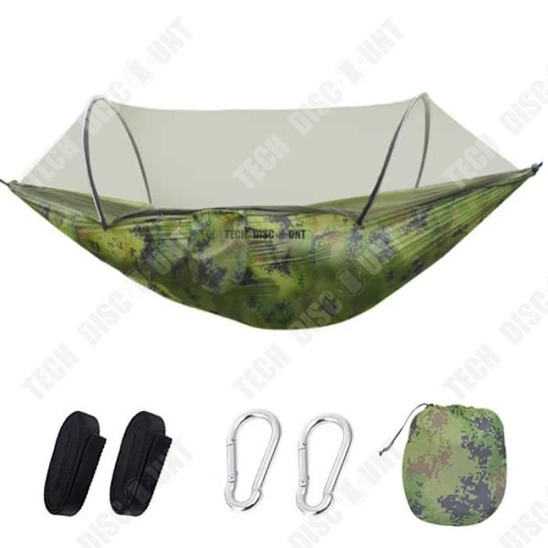 TD® Automatisk Snabböppning Myggnät Hängmatta Utomhus Camping Kamouflage Nylon Hängmatta med Myggnät