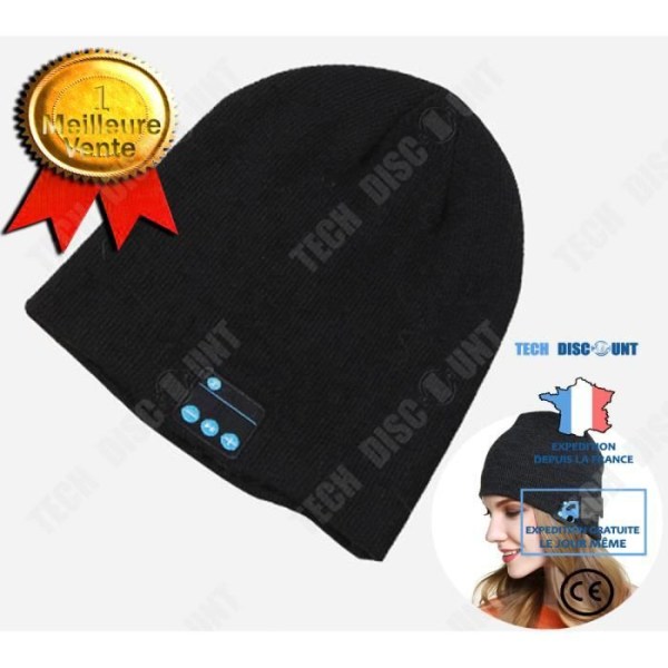 TD® Cotop Muoti Bluetooth-neulottu pipo stereo-kuulokkeilla ja handsfree-mikrofonilla, lämmin paksu pehmeä puhuva pipo