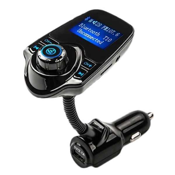 Bluetooth bilsæt med handsfree FM-sender og trådløs MP3-afspiller USB-oplader med LED-display
