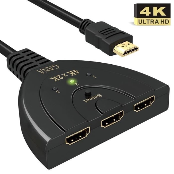 HDMI Switch 4k 3-ports HDMI splitterkabel HDMI-kabel Switch Tar 4K