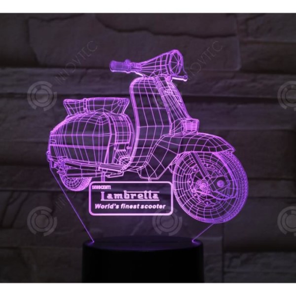 INN Nytt 3D-segelbåts-USB-nattljus för Colorful Touch LED Visual Light 3D-present