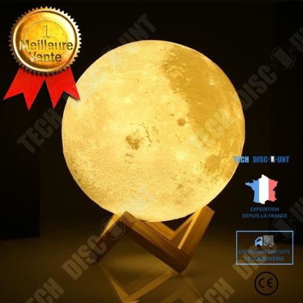 TD® 20 Cm Moon LED Bordslampa Fäste/Touch Switch 3D Dekoration / Interiör Sovrum vardagsrum/Gult Vitt Ljus