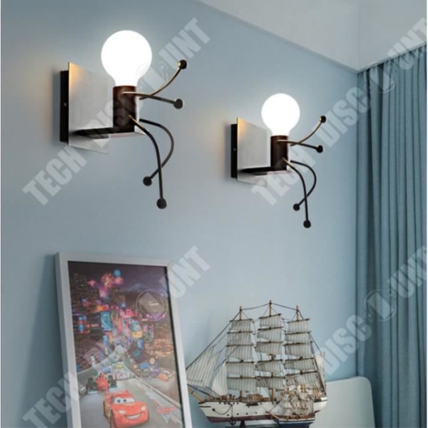 TD® Moderne Væglampe - Kreativ og Enkel - Sort