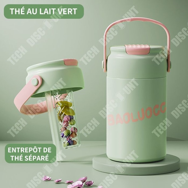 TD Isolerad vattenflaska 550 ml 16,6 x 8,65 cm vattenflaska i rostfritt stål isolerad flaska metall vattenflaska Rostfritt stål Vakuumisolerad flaska