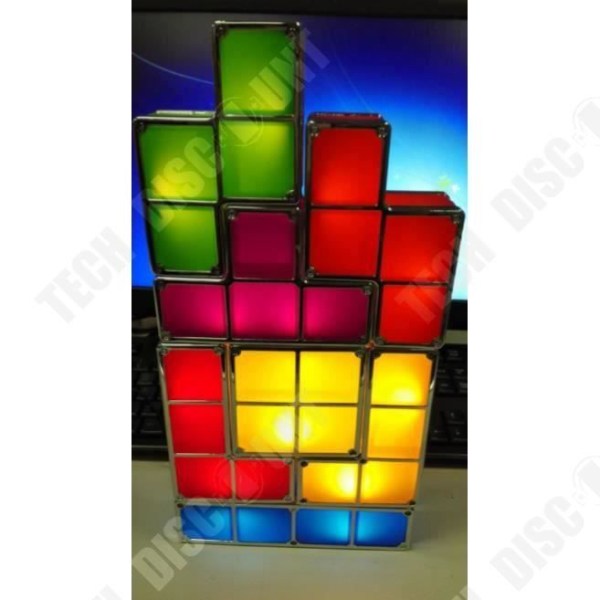 TD® Tetris lampdesign, designgåva Dekorativ lampa för sovrum, kontor, vardagsrum dekoration ljusstyrka flerfärgad design