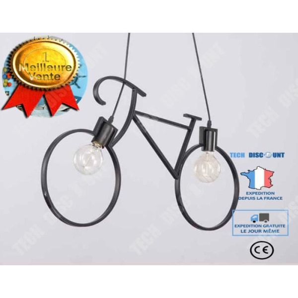TD® Restaurang lampa personlighet enkel retro country järn cykel ljuskrona Internet café cykel belysning