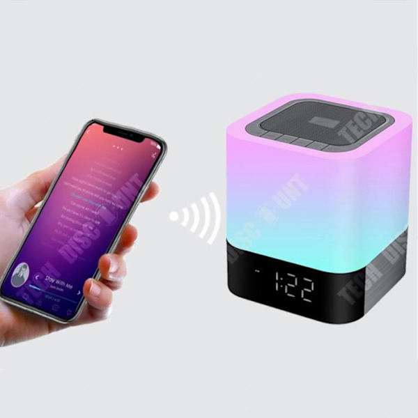 TD® Bluetooth Nattljus Bluetooth Audio LED-ljushögtalare Bluetooth Nattljus Trådlös Bluetooth-högtalare Färgglatt ljus