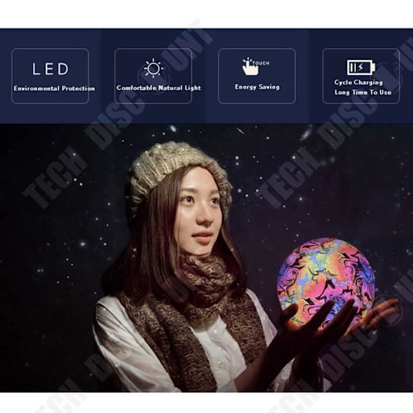 TD® Kuunsateen maalausluovuus LED 3D yölampu - Lastenhuoneen yövalaistus - Kodinsisustus