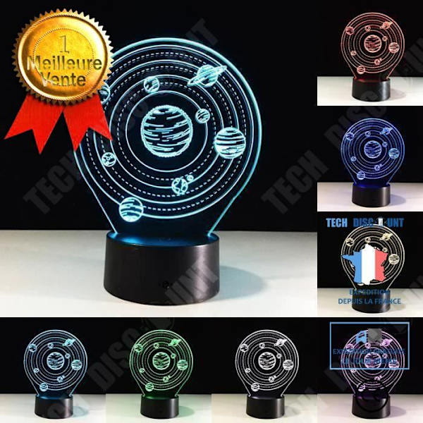 Bordslampa - TD® - 3D LED Univers - 7 Färger - Modern Design - För Barn Flerfärgad