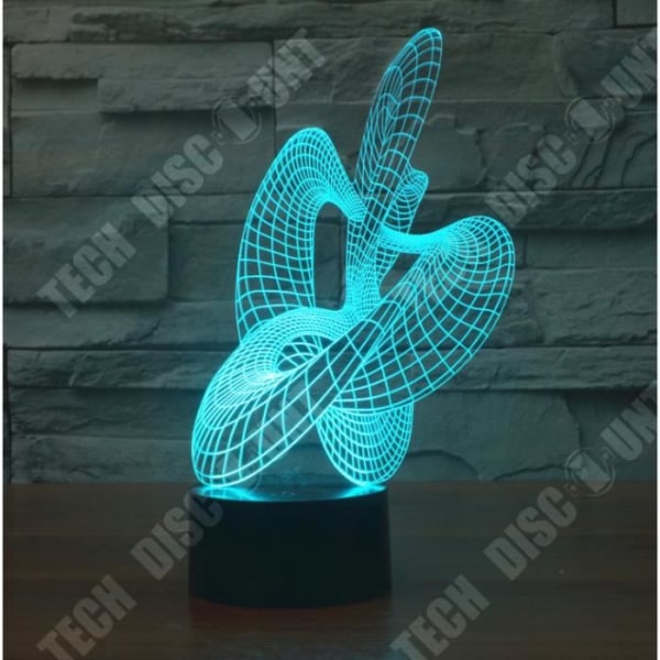 TD® Kunstnerisk Resume Af 3D Nattelygten - 3D Optisk Illusionslampe Med Dæmpningslampe