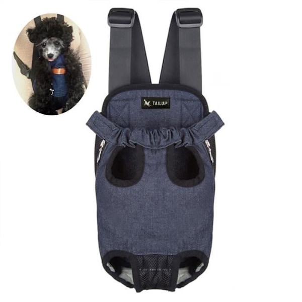 Husdjursbärväska 10 kg lätt att bära bekväm ryggsäck som andas L längd 38 cm, byst 59 cm