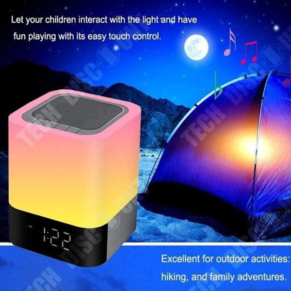 TD® Multifunktions kreativ ljud-bluetooth-belysning med display väckarklocka mobil power bluetooth-högtalare
