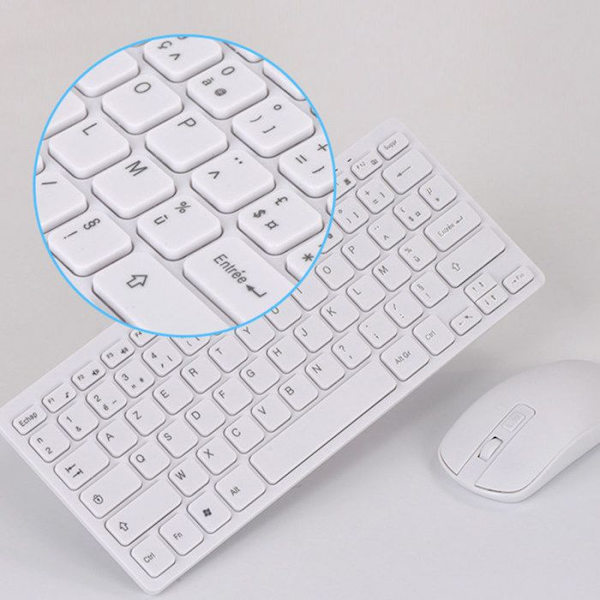 Sensitive Wireless INN® franskt tangentbord och mus Combo Mute Brusreducering