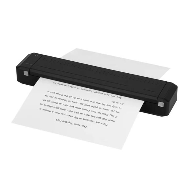TD™ Trådløs Bluetooth bærbar termisk printer til studenteropgaver, A4 papir, trådløs bærbar med lithiumbatteri, sort