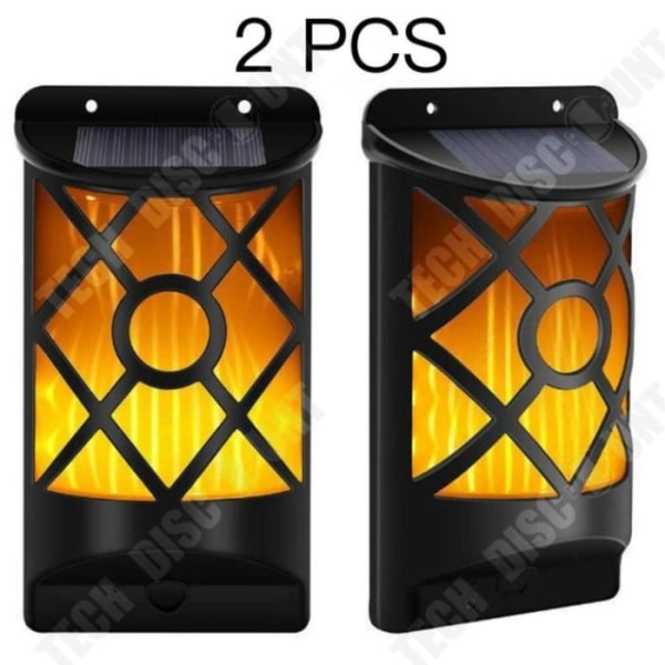 TD® LED væglampe dekorativ lys simulation flamme solcellelampe