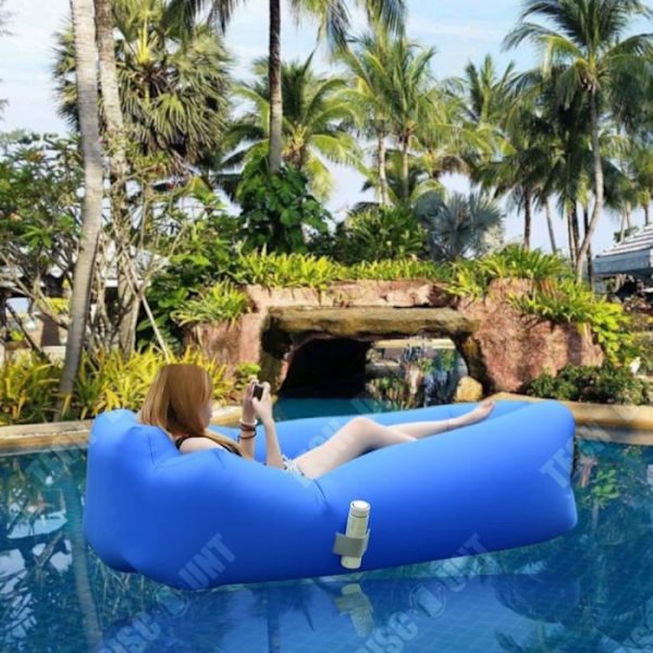 TD® Uppblåsbar Boj Pool Uppblåsbar Hängmatta Madrassstol Flytande Camping Strand Sommar Land Kudde Fällbar Vattentät förvaringsväska