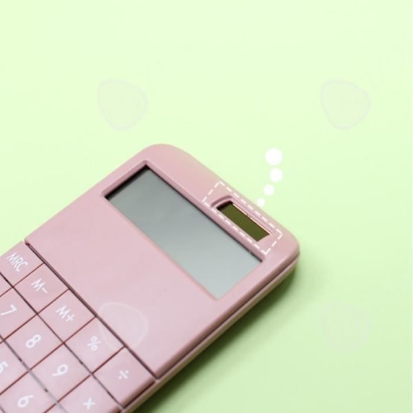 Lommeregner - CONFO - Bærbar - Solenergi - LCD-skærm - Pink