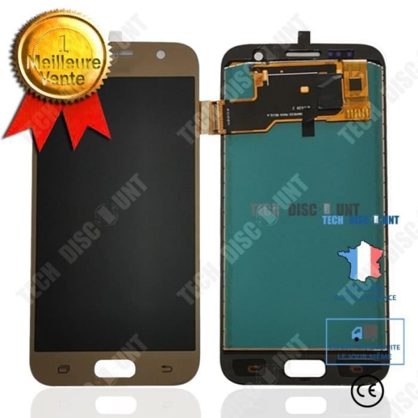 TD® Samsung Galaxy S7 G930 G930F LCD-skärm komplett set GH97-18523 C Guld.