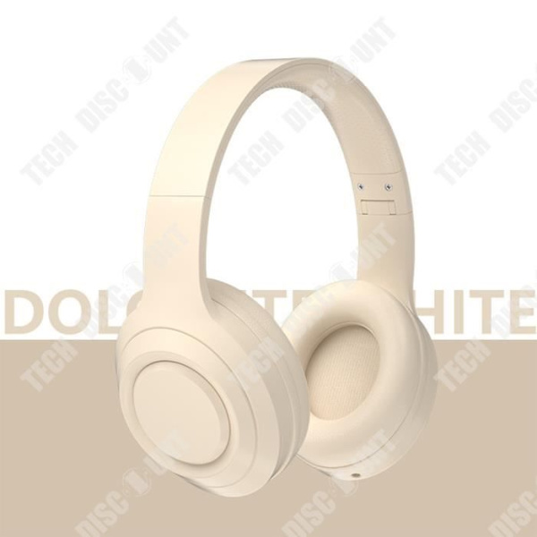 TD® Hvid Bluetooth-hovedtelefon Letvægts Stereo Bilateral Bluetooth Musik Aktiv Støjdæmpende Langvarig Strøm Rækkevidde Hovedsæt