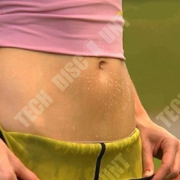 Træningsleggings, Sudation / Multi-lag Sauna i sort neopren med gul kant / Behagelig og flot / Fitness, Sport, Yo