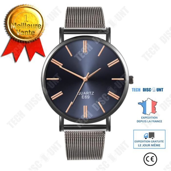 TD® Quartz Armbandsur Casual and Business Series Mesh Bältesklocka Herrpresenter 38524564