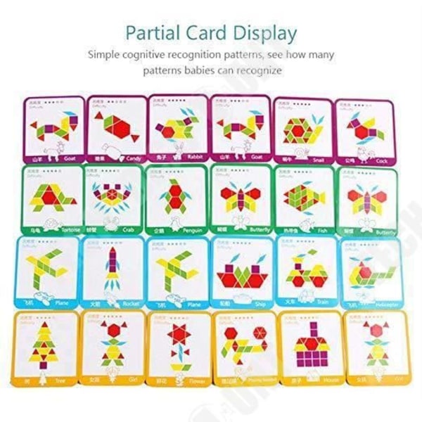 Montessori träpussel för barn - TD® - Tangram - Djur - 155 bitar