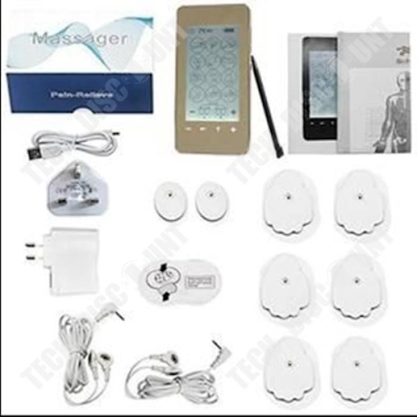 TD® 12 tilstande af terapeutisk massagemaskine Multifunktionel massør med Touchscreen og 2 ladeindstillinger OR EU stik