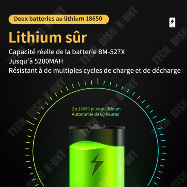 Otsalamppu - TD® - Type-C lataus - LED - Induktio - Kevyt ja käytännöllinen