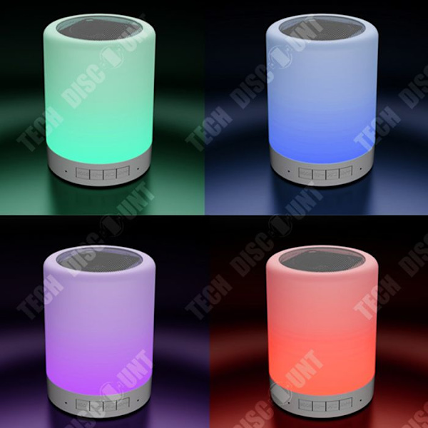 TD® Audio Bluetooth LED-näyttö yövalo 7 väriä Yövalo yöpöydälle Ulkokäyttöön suunniteltu telttakaiutin Bluetooth-kaiutin