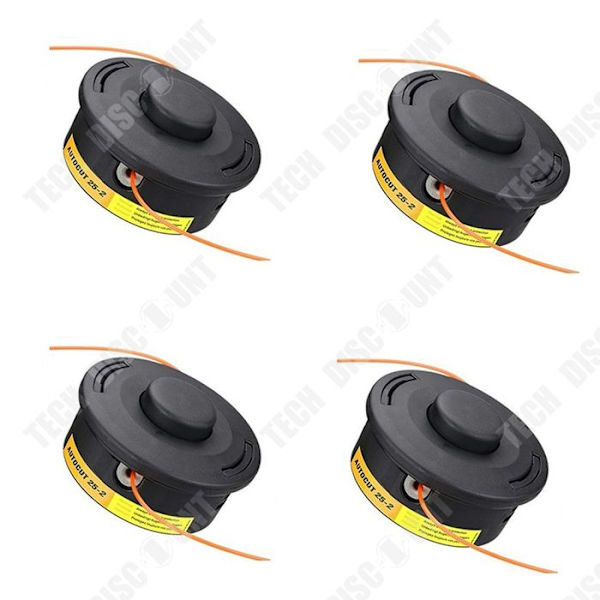 TD® 4 universelle græstrimmerhoveder Sort 12cm Klippehoved Græstrimmerhoved Saks Hoved Græs Skive Klippehoved