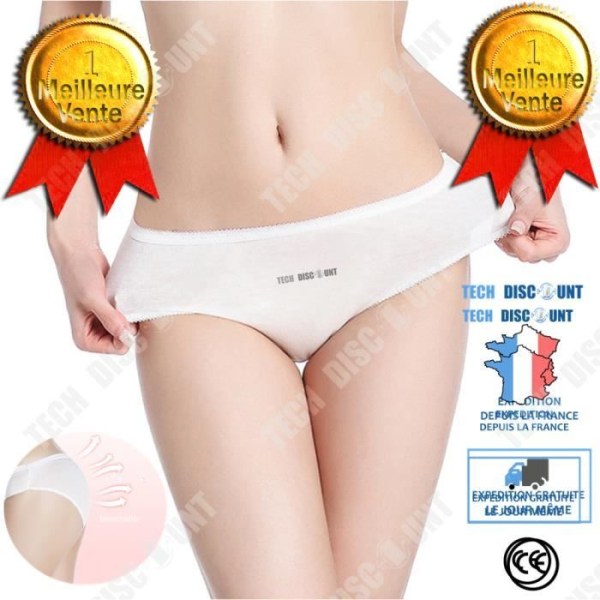 TD® bomull engångsunderkläder 5-pack bomull reseunderkläder för män och kvinnor No-wash shorts för kvinnor Vit M