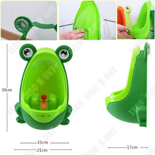 TD® Urinoir baby boy Toilette træner renlighed vokse læring autonomi tegneserieformet grøn frø sjov