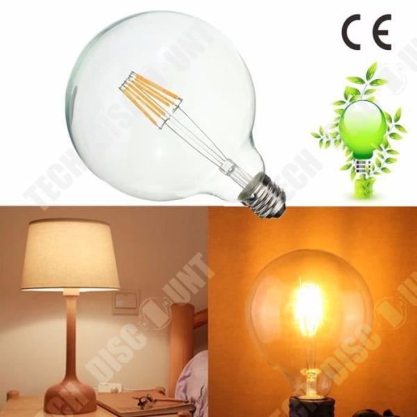Ampulli Vintage TD® G125 8W E27 Silmien suojaus Energiatehokkuus