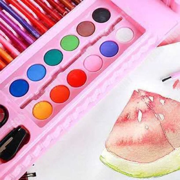 TD® Art Supplies Plast Akvarellpennor 150 stycken Semesterpenslar för barn Studentmålningsset