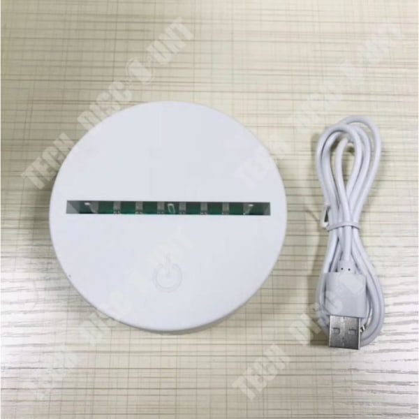 TD® 3D Colorful Touch Night Light Vit FKT93
