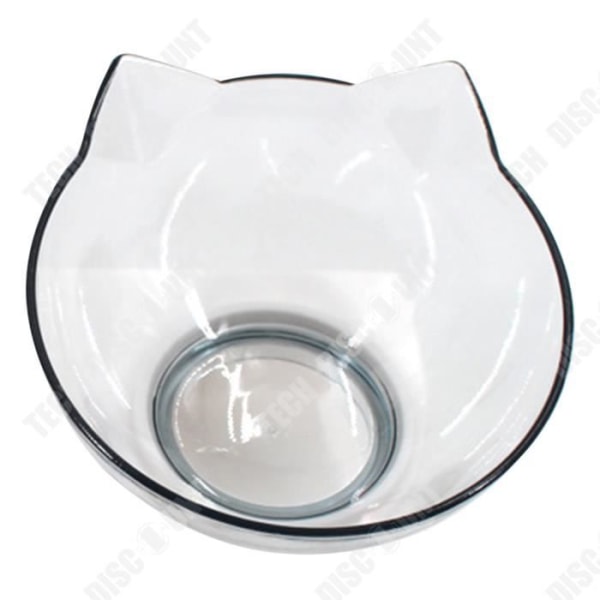 TD® Kattöron kattskål sned mun servis dricksvatten nackskydd transparent enkelskål