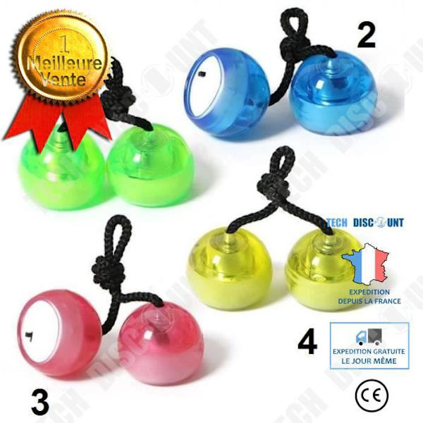 TD® 4-delad uppsättning Yoyo Finger Leksaker Light Up Balls Finger Game Finger LED Bollar/ Flerfärgad - Finger Game Recreation